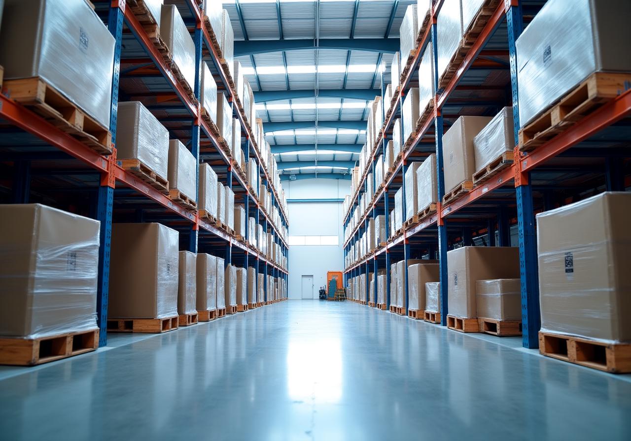 Modern organized logistics warehouse in Brooklyn
